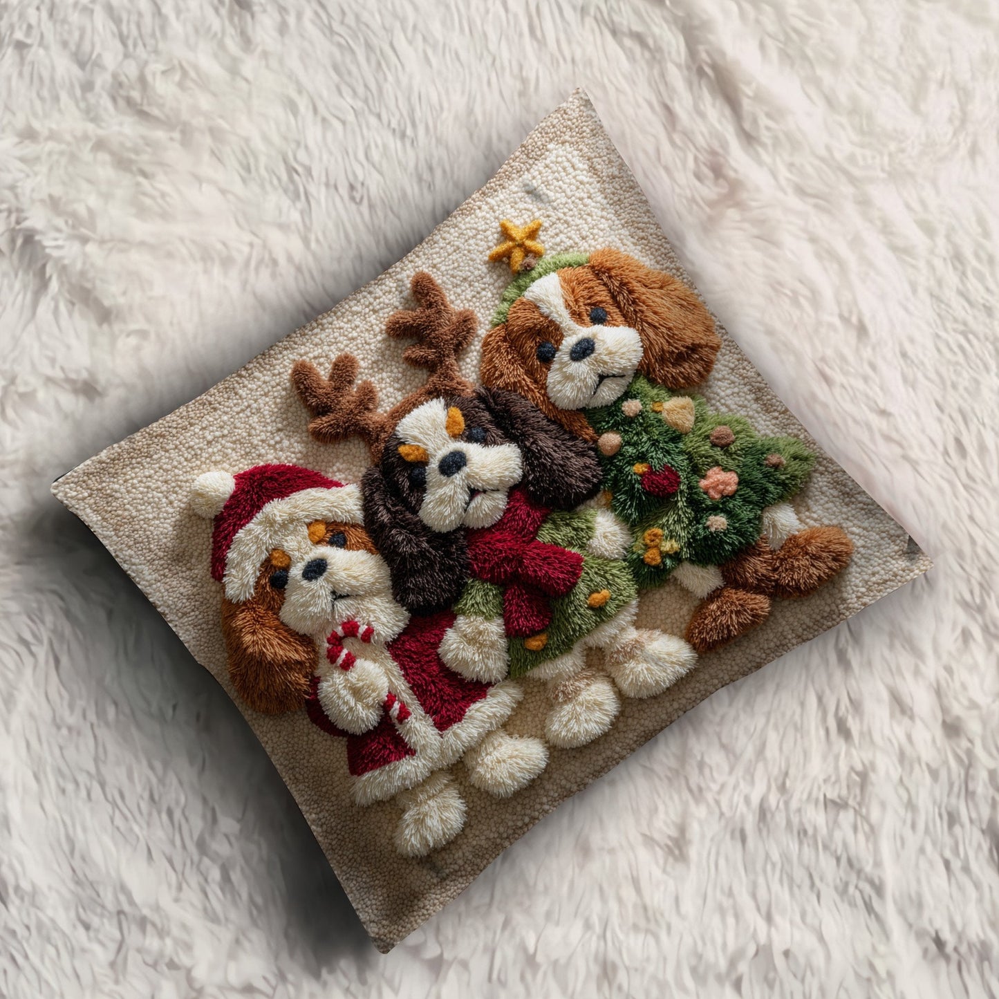 Cavalier King Charles Spaniel Christmas Pillow