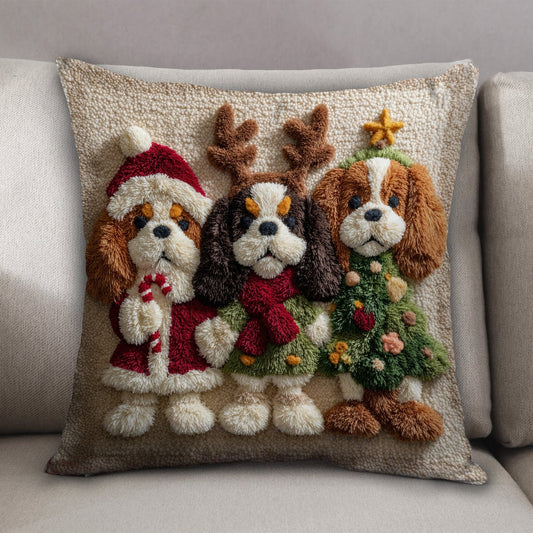 Cavalier King Charles Spaniel Christmas Pillow
