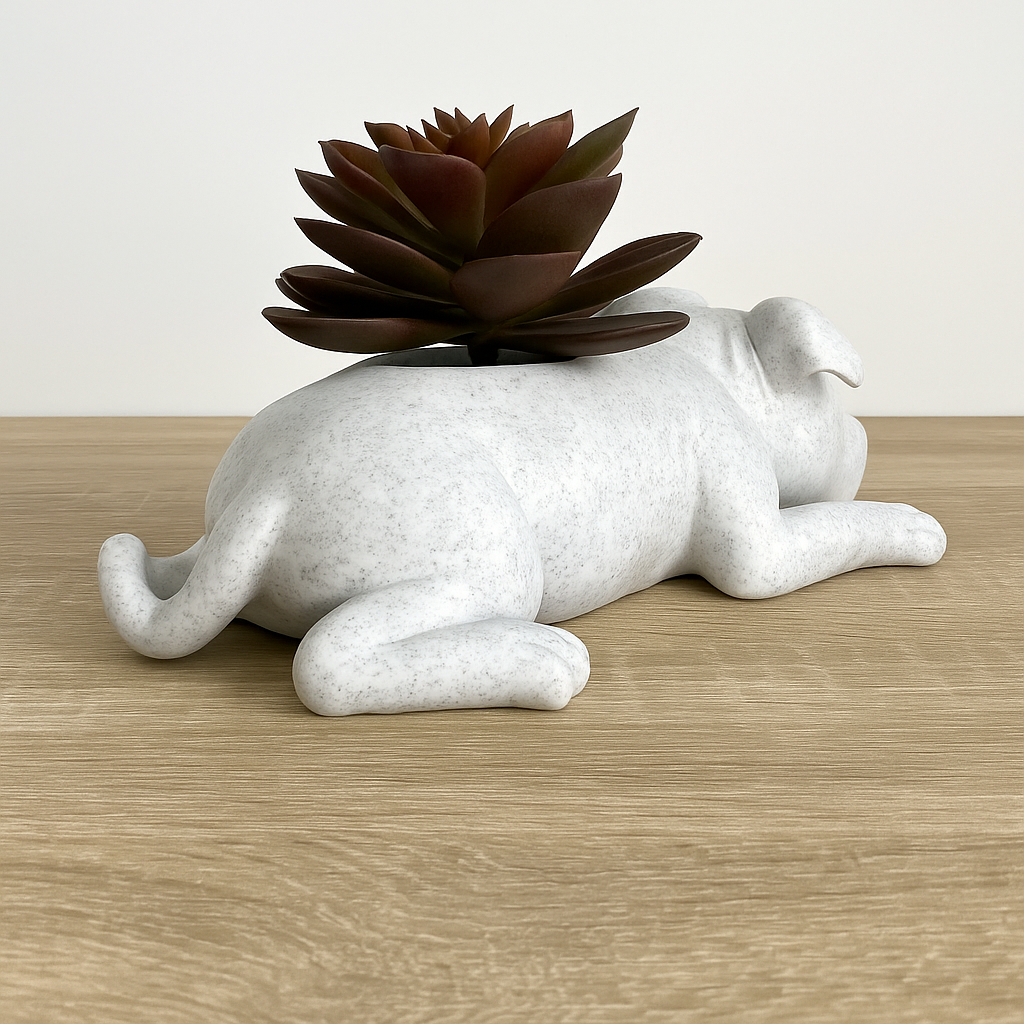 Sleeping Staffy Succulent Planter