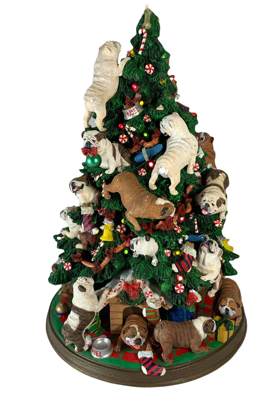 Bulldog Christmas Tree Figurine