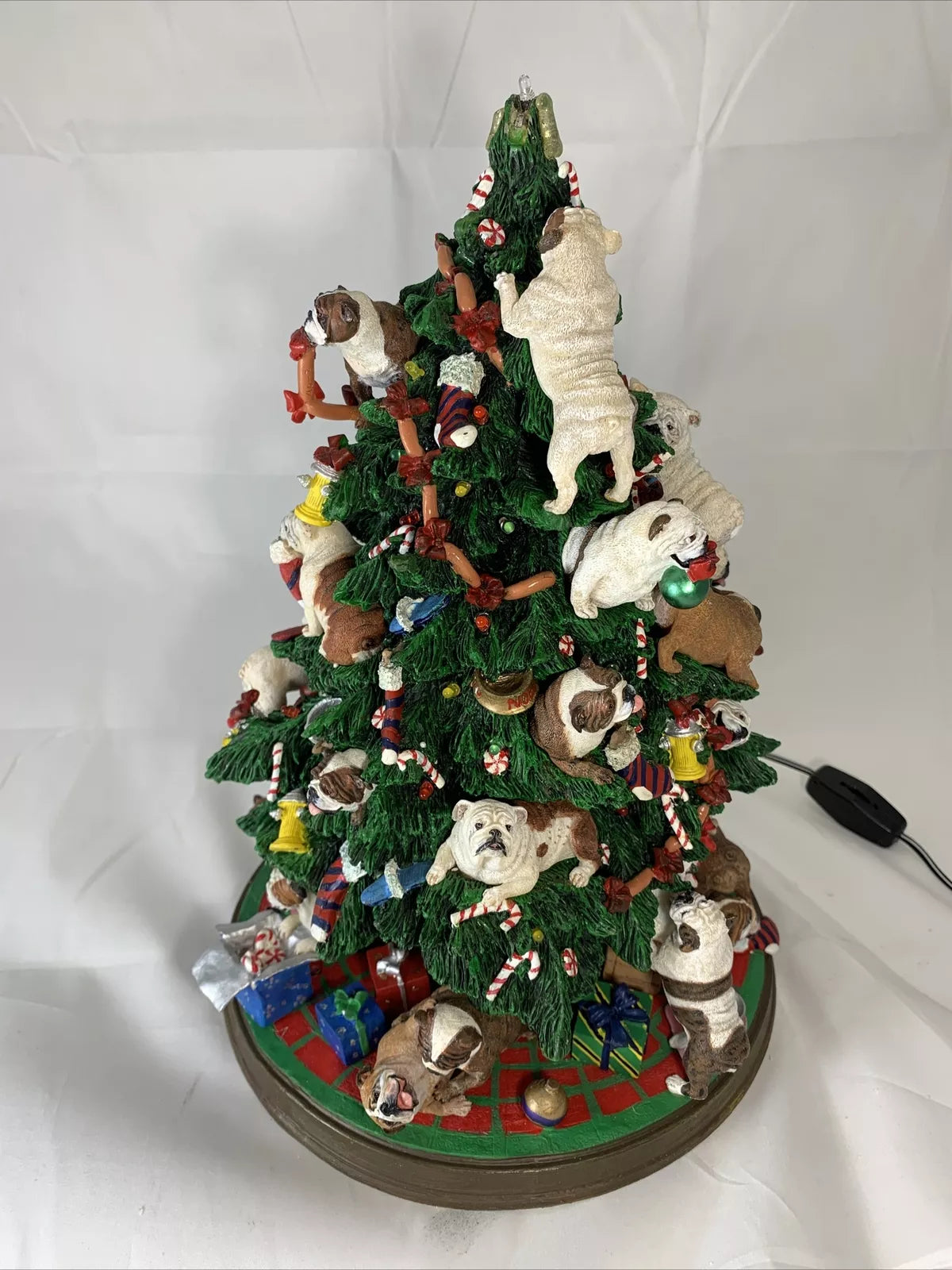 Bulldog Christmas Tree Figurine