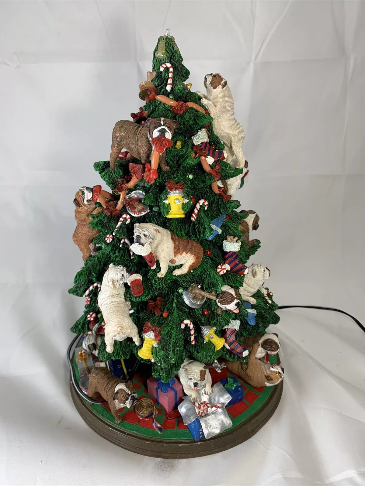 Bulldog Christmas Tree Figurine