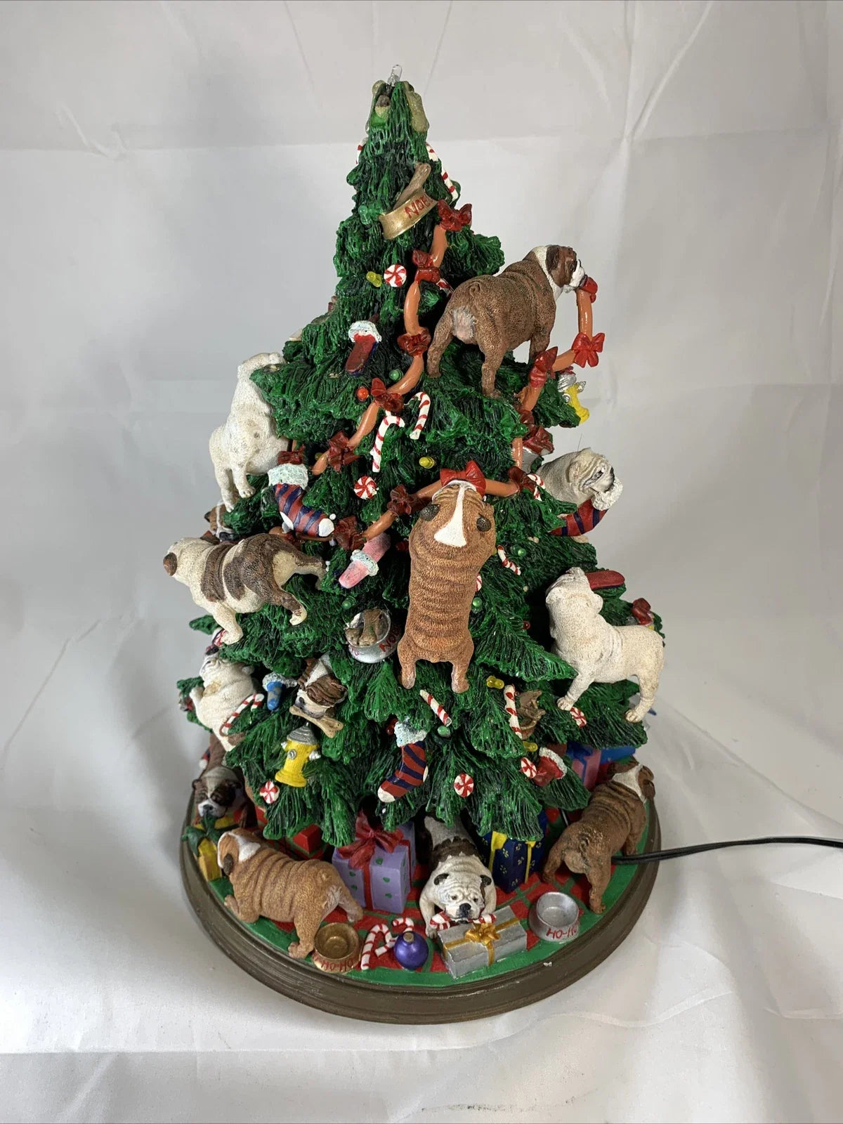 Bulldog Christmas Tree Figurine